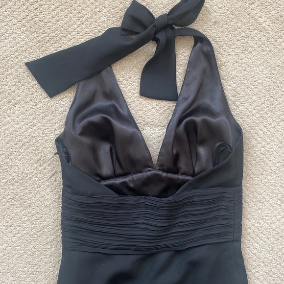 LYNDIA Midi Black Dress Size 2 Tie Neck Open Back Cocktail Party New Years - Picture 6 of 12